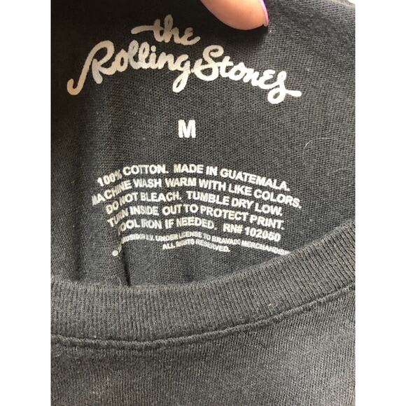 The Rolling Stones 1975 US Tour Graphic T-Shirt Black Medium Rock Band - Picture 5 of 8